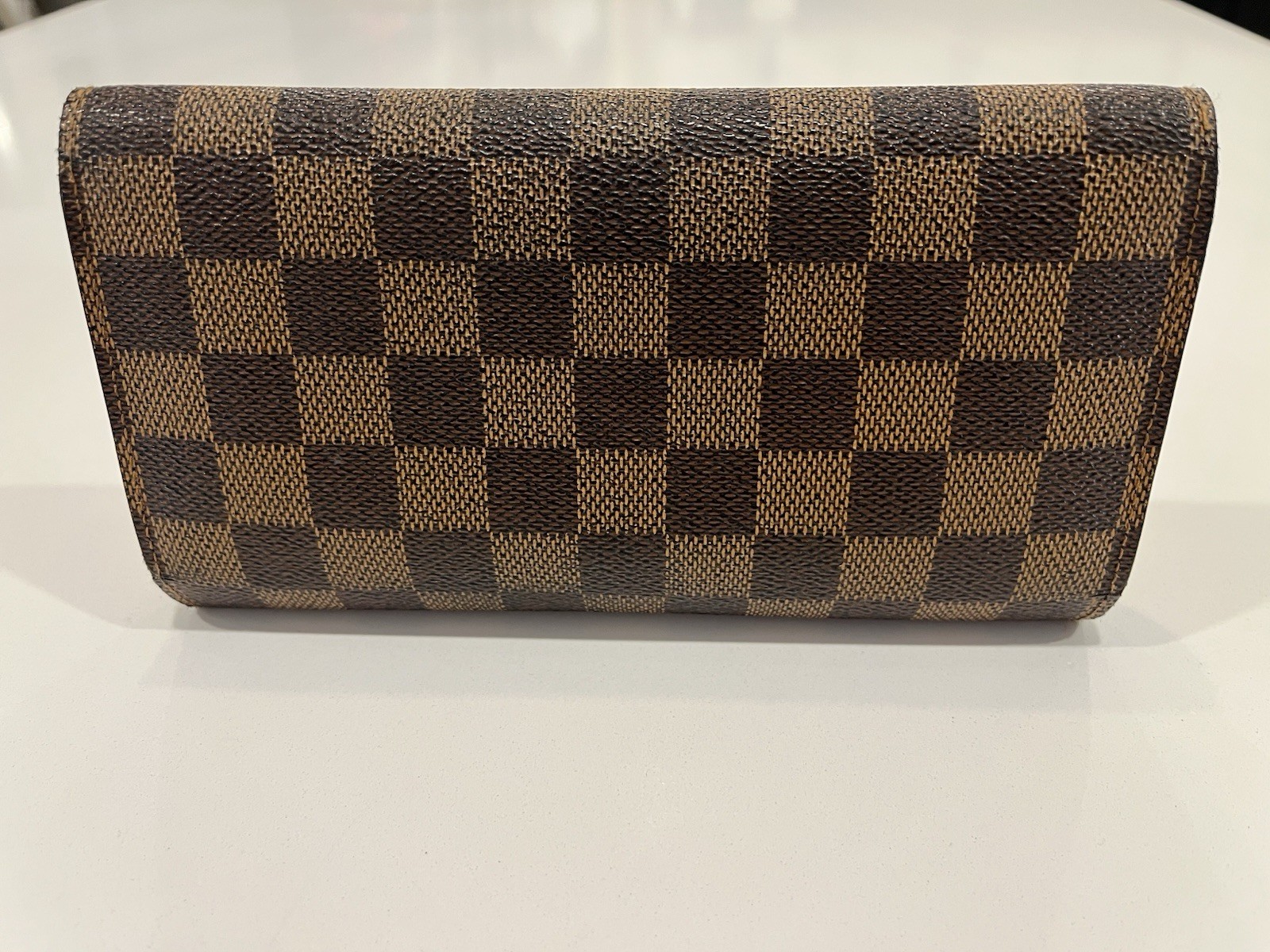 Louis Vuitton Damier Ebene International Wallet on Chain | Gold-Tone | Excellent