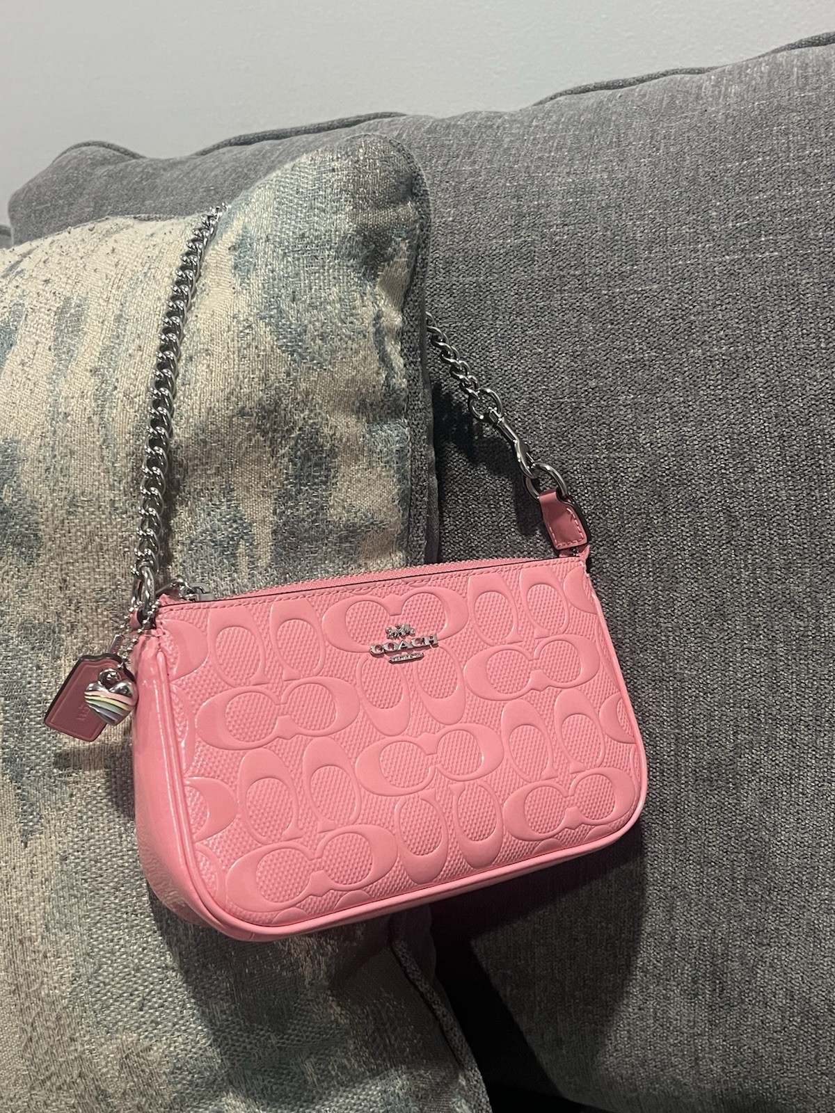 Coach Nolita 19 In Signature Leather With Heart Charm