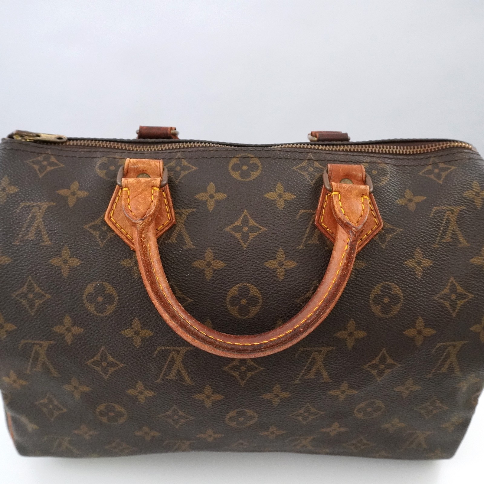 LOUIS VUITTON LV Monogram Speedy 30 M41526 Hand Bag 891FC Brown Auth #58041A