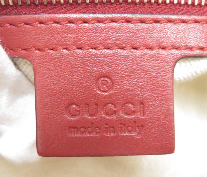 Authentic Gucci Micro GG Patent Leather Tote Hand Bag I#48436