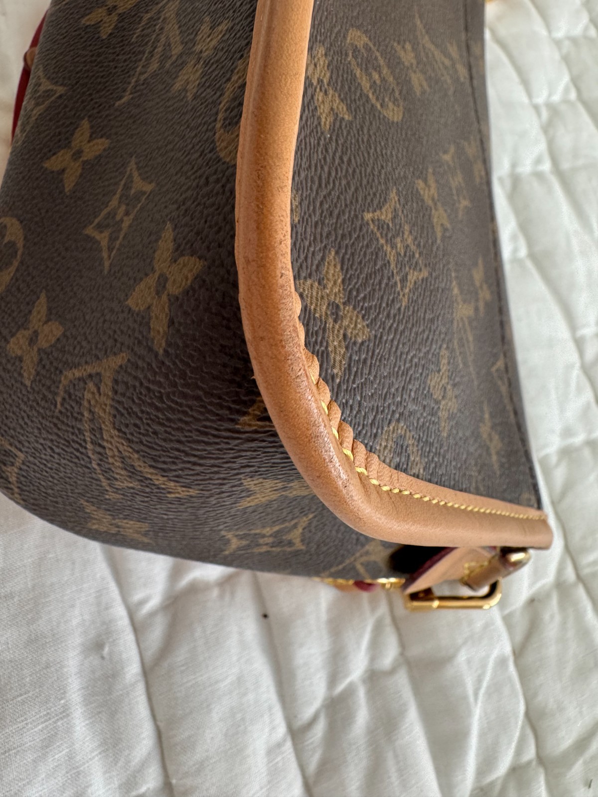 Authentic Louis Vuitton Diane Leather Satchel Bag