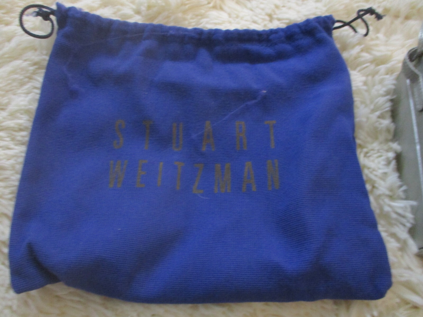 Stuart Weitzman Evening Purse Small Shoulder Bag Square Box Silver Tone Metal