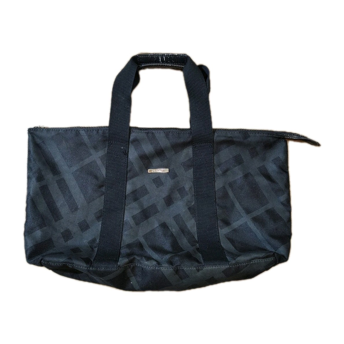 Burberry Fragrances Black Nova Check Large Canvas Weekender Duffle Bag