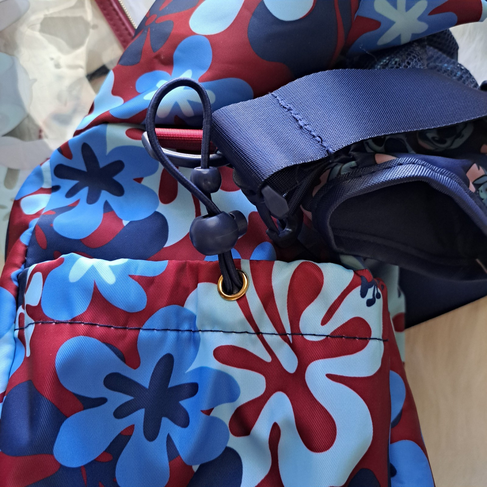 Disney Stitch Hawaiian Travel Tote Hobo Beach Bag, Clear Bag Pouch, Bottle Case
