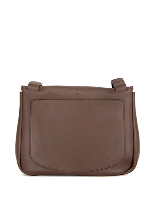 The Row Small Mail Espresso Grained Leather Shoulder Bag Quiet Luxury Orig$2890