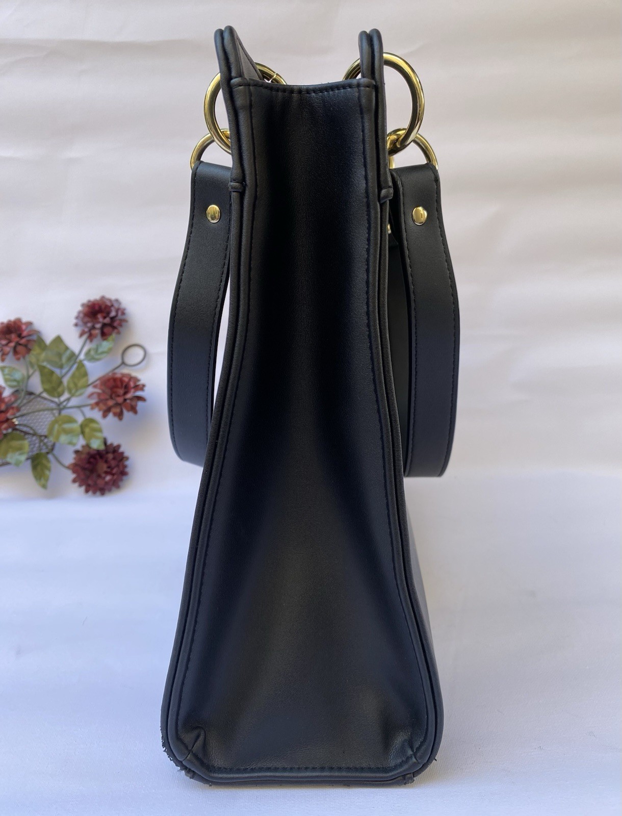 Harrods of London Black Leather Satchel, Pre-Owned, SEE PHOTOS