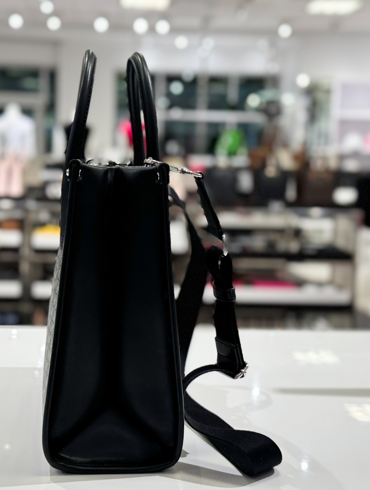 Michael Kors Mirella Medium Satchel Shoulder Tote Bag MK Ombre Black Multi