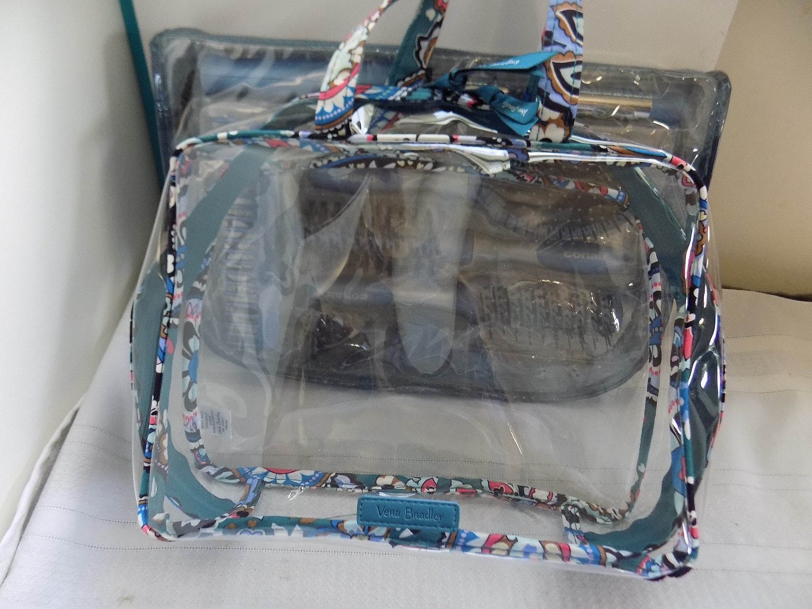 Vera Bradley Cosmetic/Stadium Bag & Conair (NEW) Curling Iron & Styling Set