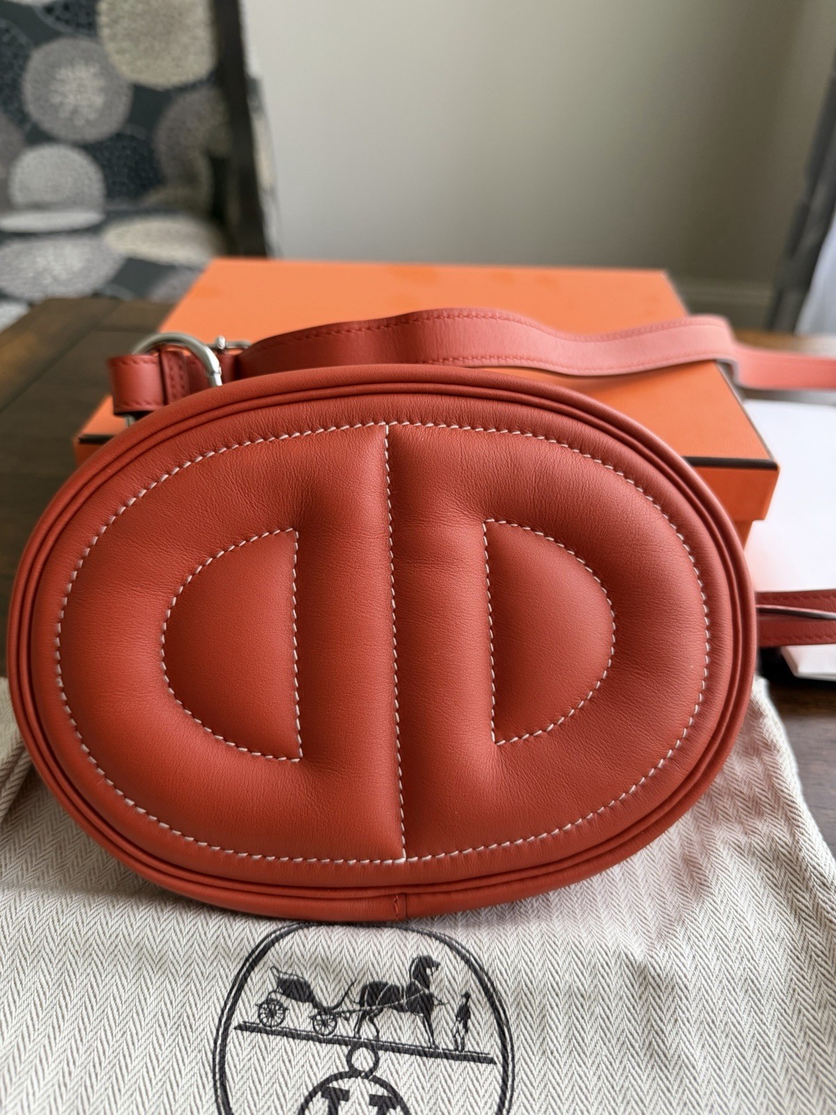 Hermes In the Loop Belt Bag Swift Terre Battue