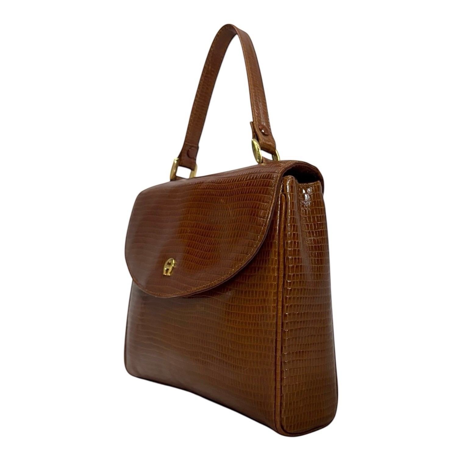 Vintage 90s ETIENNE AIGNER Leather Satchel Bag Shoulder Handbag Wallet Set NWT