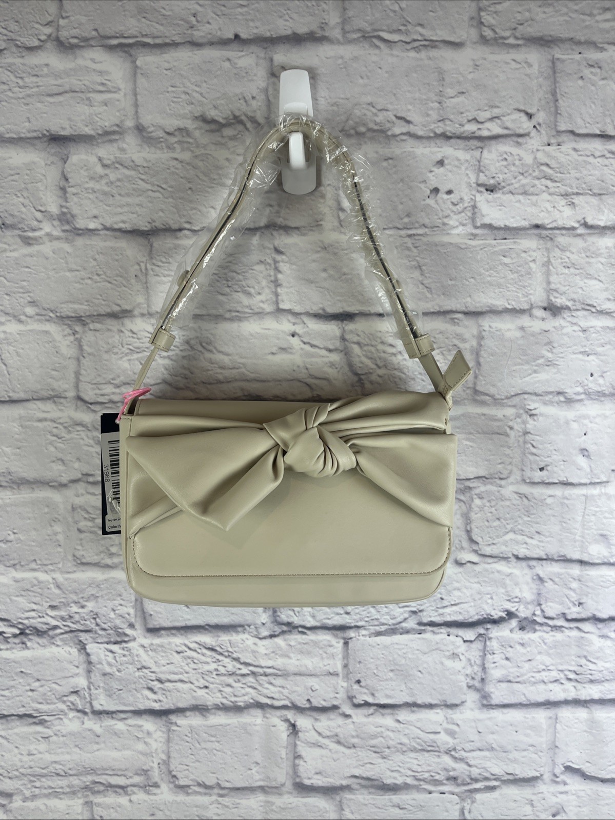 Like Dreams NEW Elaina Bow Vegan Leather Purse Bag Ivory & Gold Coquette Girly