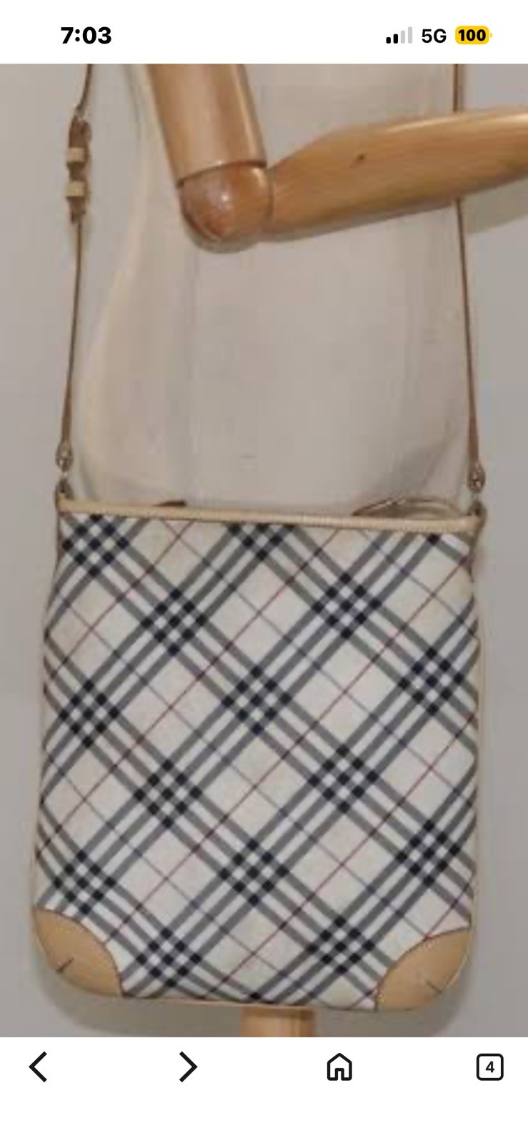 Burberry London Blue Label Crossbody 2 colors to choose available brown & beige