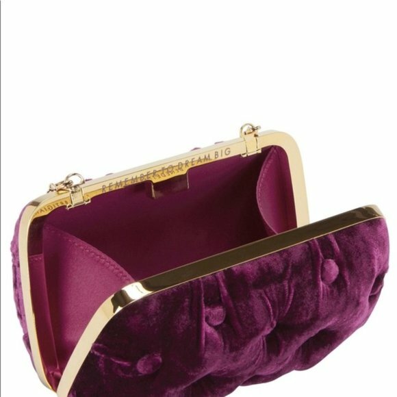 Benedetta Bruzziches Carmen Tufted Purple Velvet Clutch