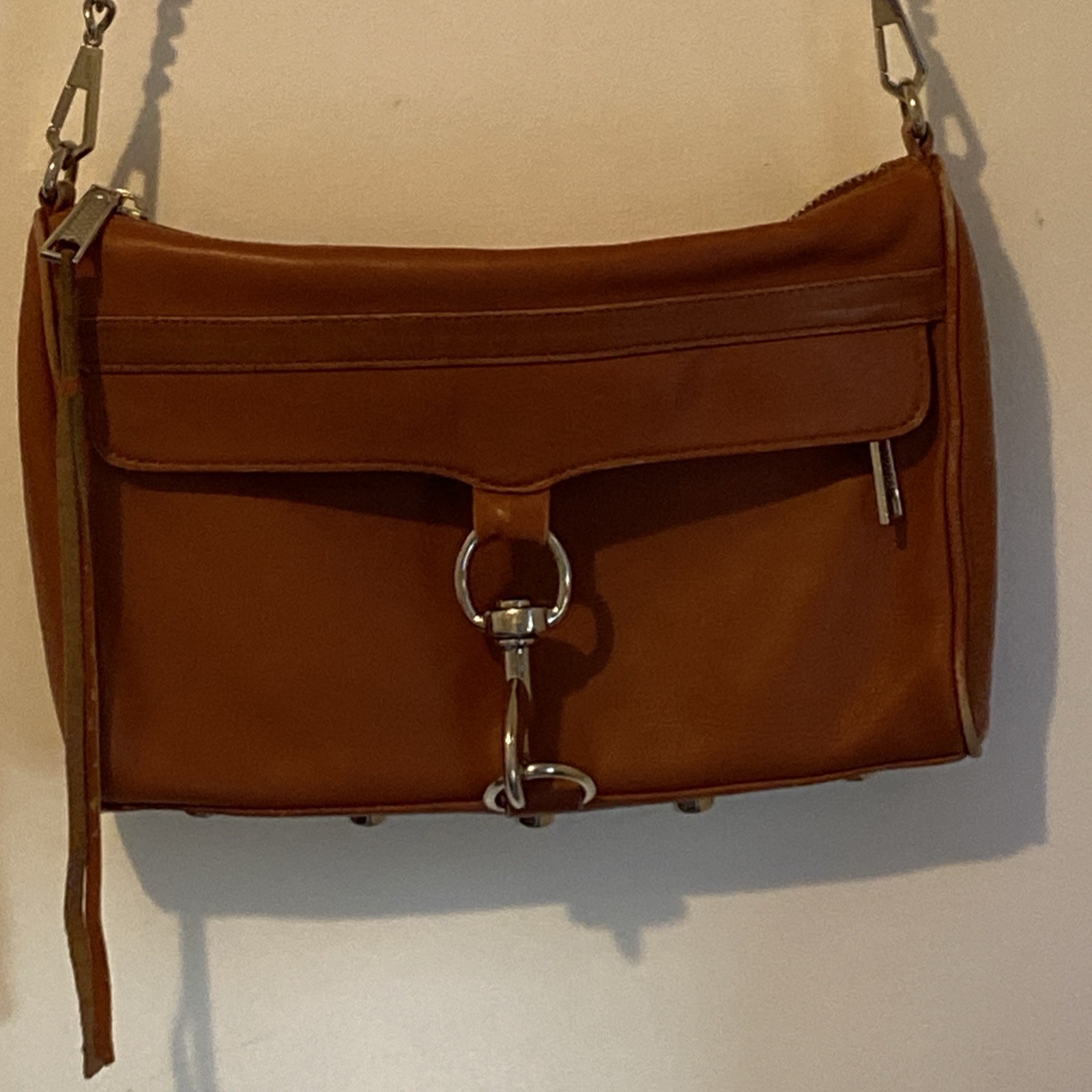 Rebecca Minkoff Mini Mac Crossbody Almond Color Purse