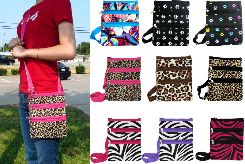 Women’s Messenger Cross-body Bag Purse Hipster Shopping Shoulder – Animal Print