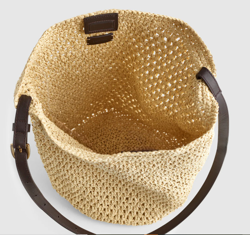 Madewell Handwoven Straw Bucket Bag