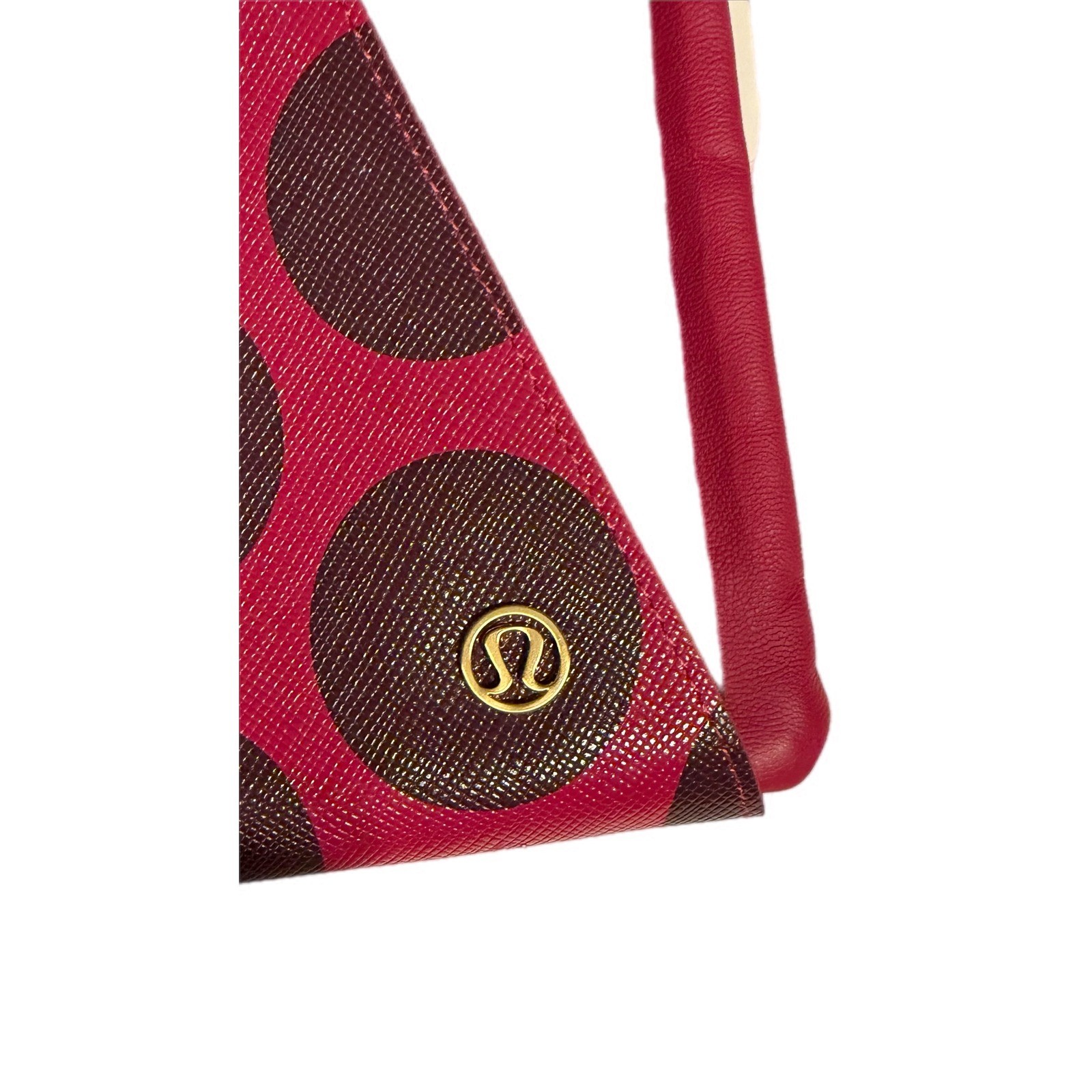 Lululemon In The Present Pouch Deep Ruby Bordeaux Drama Polka Dot W9M61S NWT