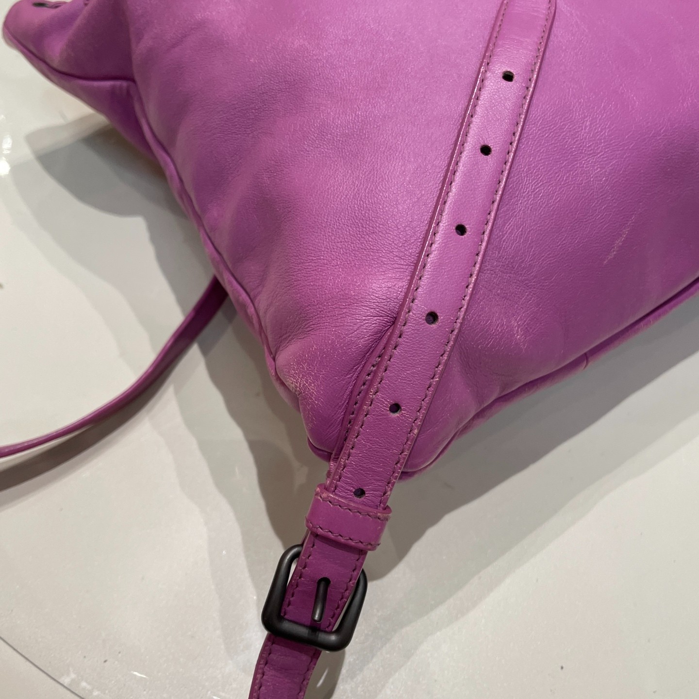 Preloved bottega veneta intecciato drawstring backpack