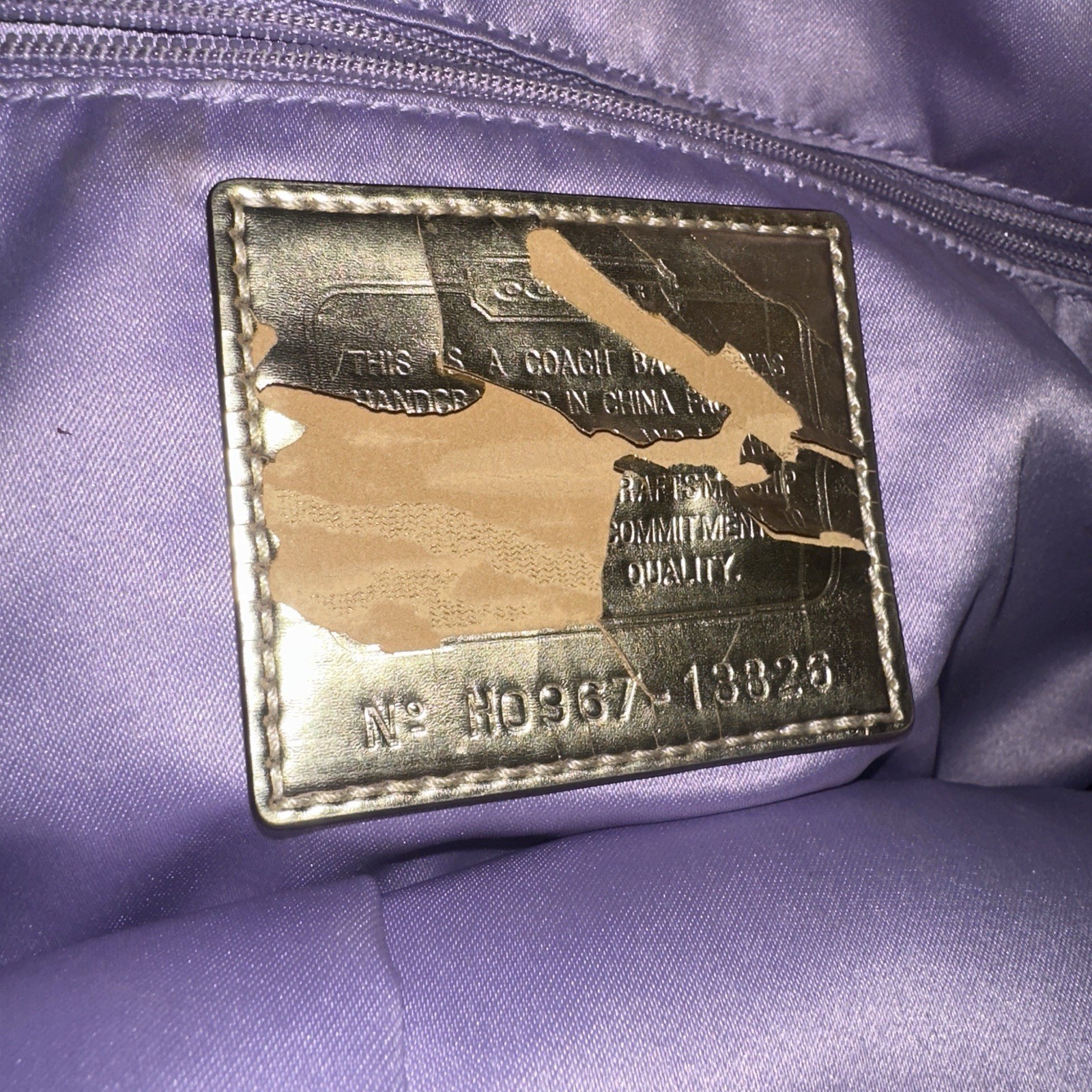 Vintage Y2K Coach Poppy Glam Tote – Lavender Sateen Lining💜 (Style No. 13826)