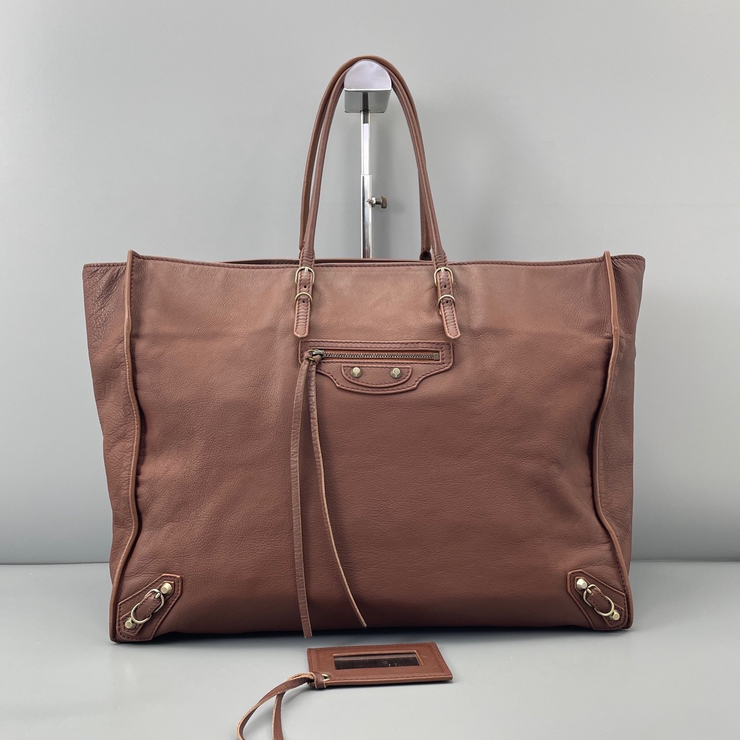 Balenciaga Pre-Owned Authentic Tote Brown 38*29*16cm Free Tracked Shipping