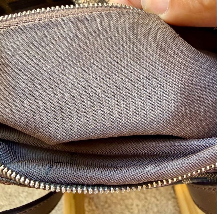 Fendi Zucca FF Pattern One Shoulder Canvas Bag
