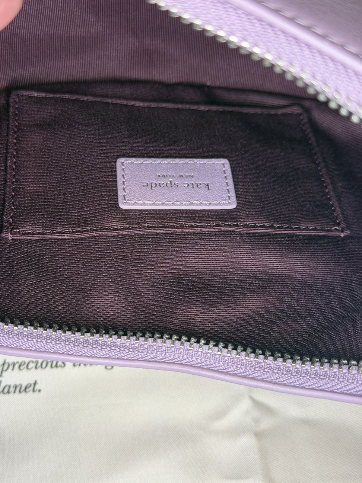 KATE SPADE DUO GLAZED LEATHER CROSSBODY 2 PIECE SET PURPLE W/DUSTBAG KN284 W BAG