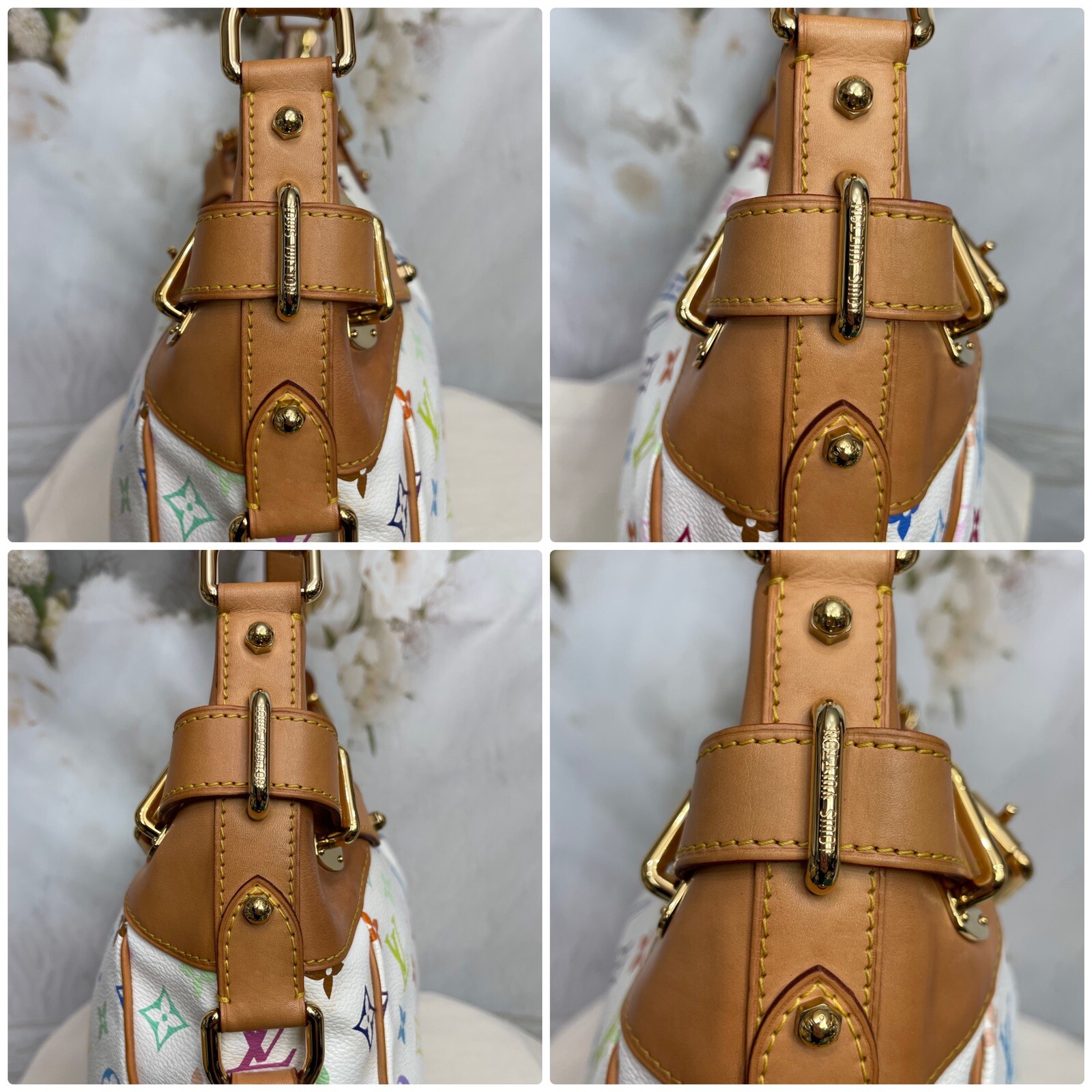 Louis Vuitton Multicolor White Greta Handbag GORGEOUS! LIMITED EDITION RARE!