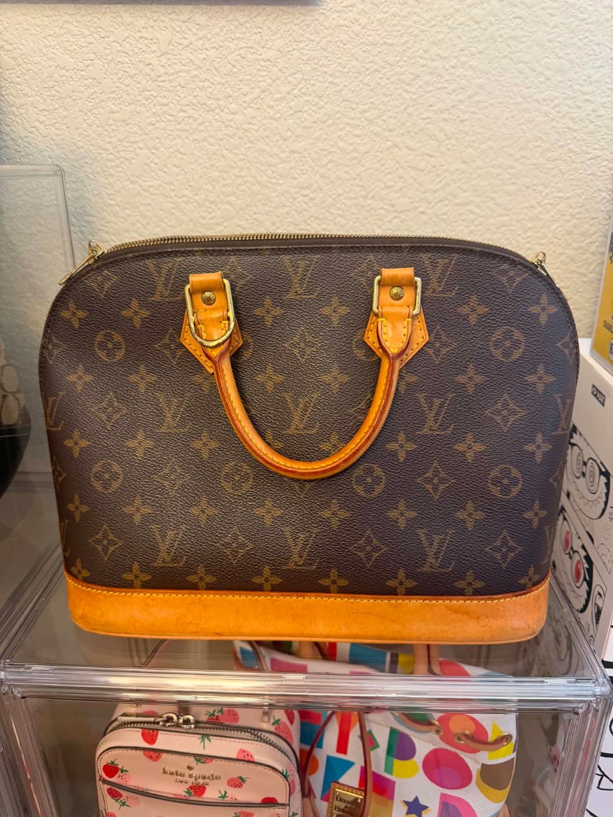Auth Louis Vuitton Monogram Alma PM Handbag W/Dustbag