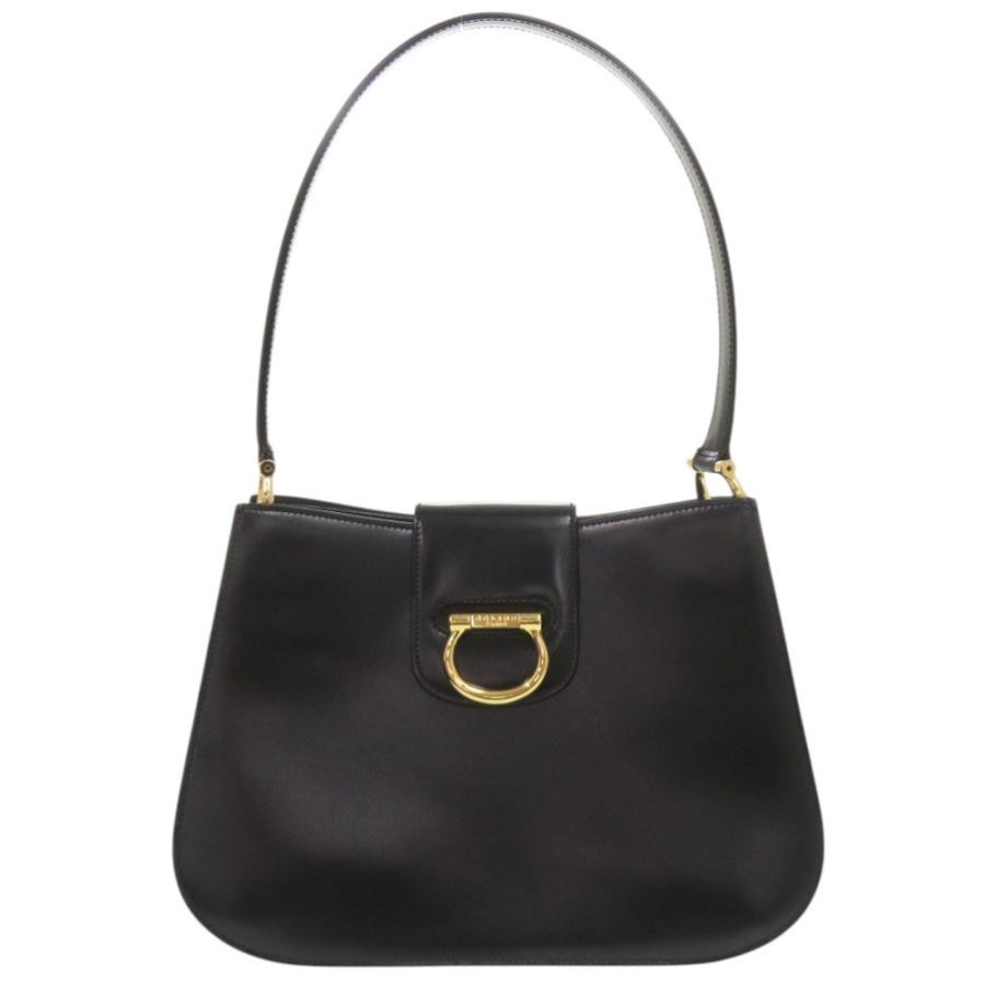 CELINE Bag: Black Leather W29.5H21D9cm w/dust bag;