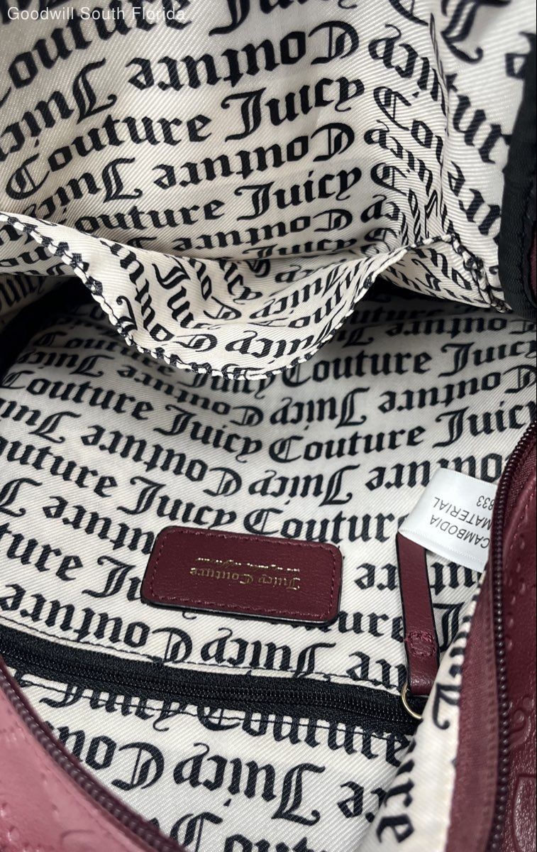Juicy Couture Womens Red Adjustable Strap Lined Zip-Around Small Backpack