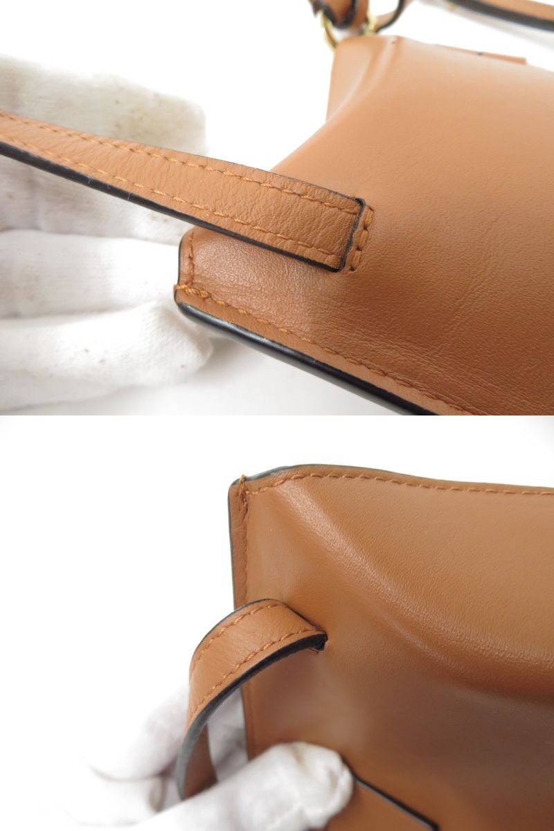 Authentic LOEWE Anagram Gate Pocket Leather Shoulder Bag S#53443