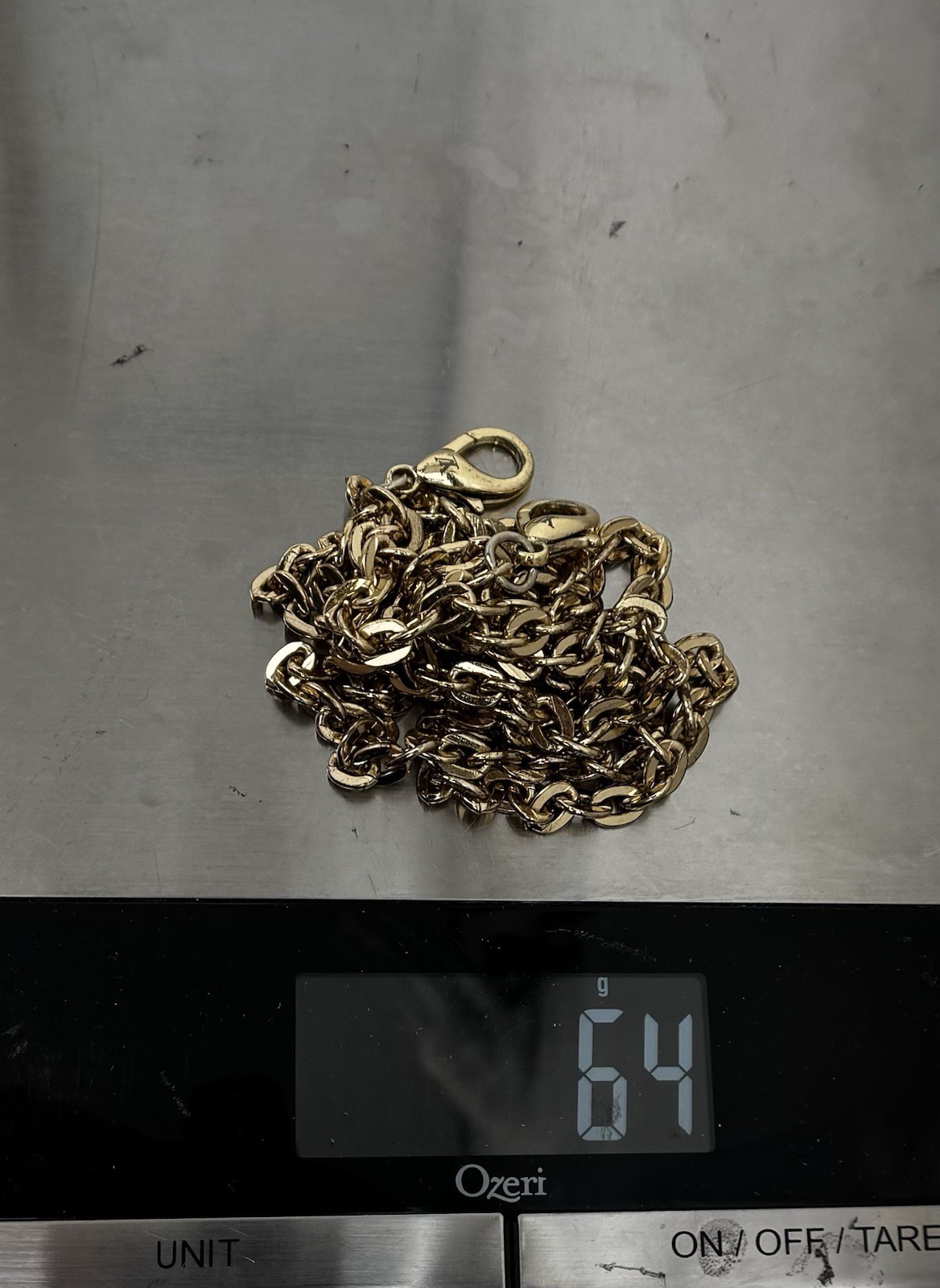 Louis Vuitton LV Gold Tone Chain Purse Bag Strap Handle 40″ Replacement