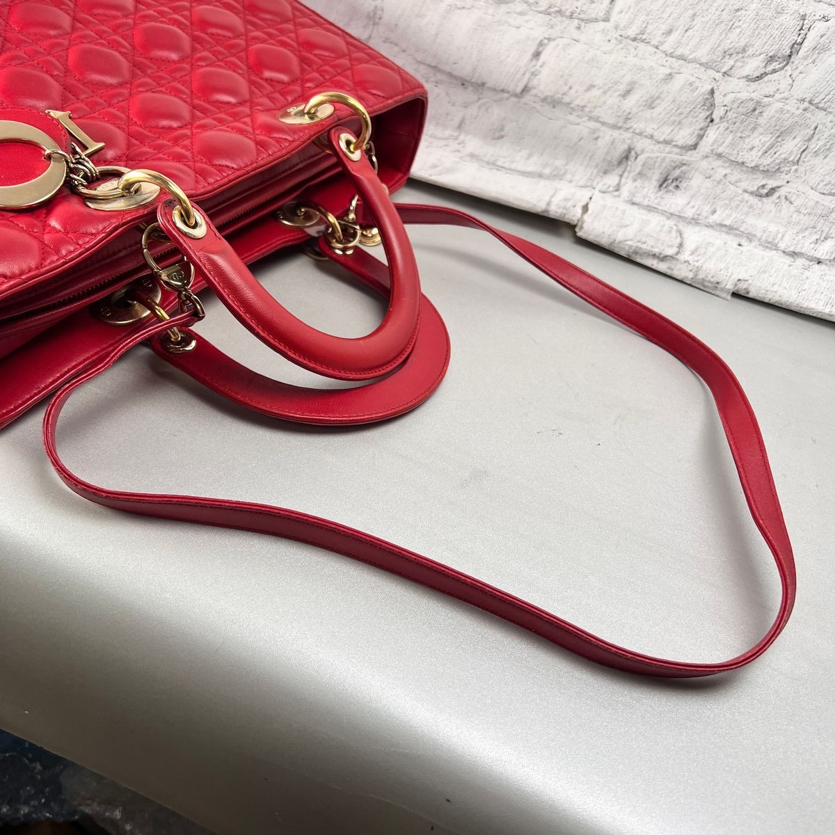 DIOR Bag: Lady Dior Cannage Pink W26H31D12cm w/o accessories;