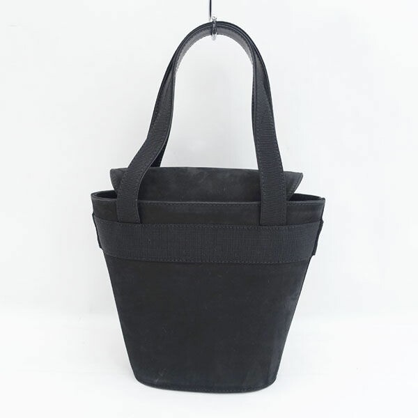 Salvatore Ferragamo Vara Bow Suede Black Handbag Auth FromJAPAN