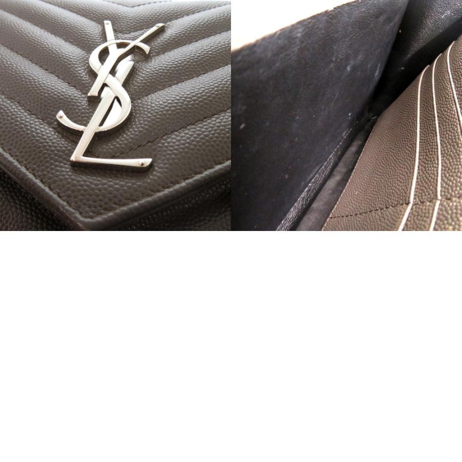 SAINT LAURENT Bag: Cassandra 377828 Gray W22.5H14D4cm w/dust bag strap;