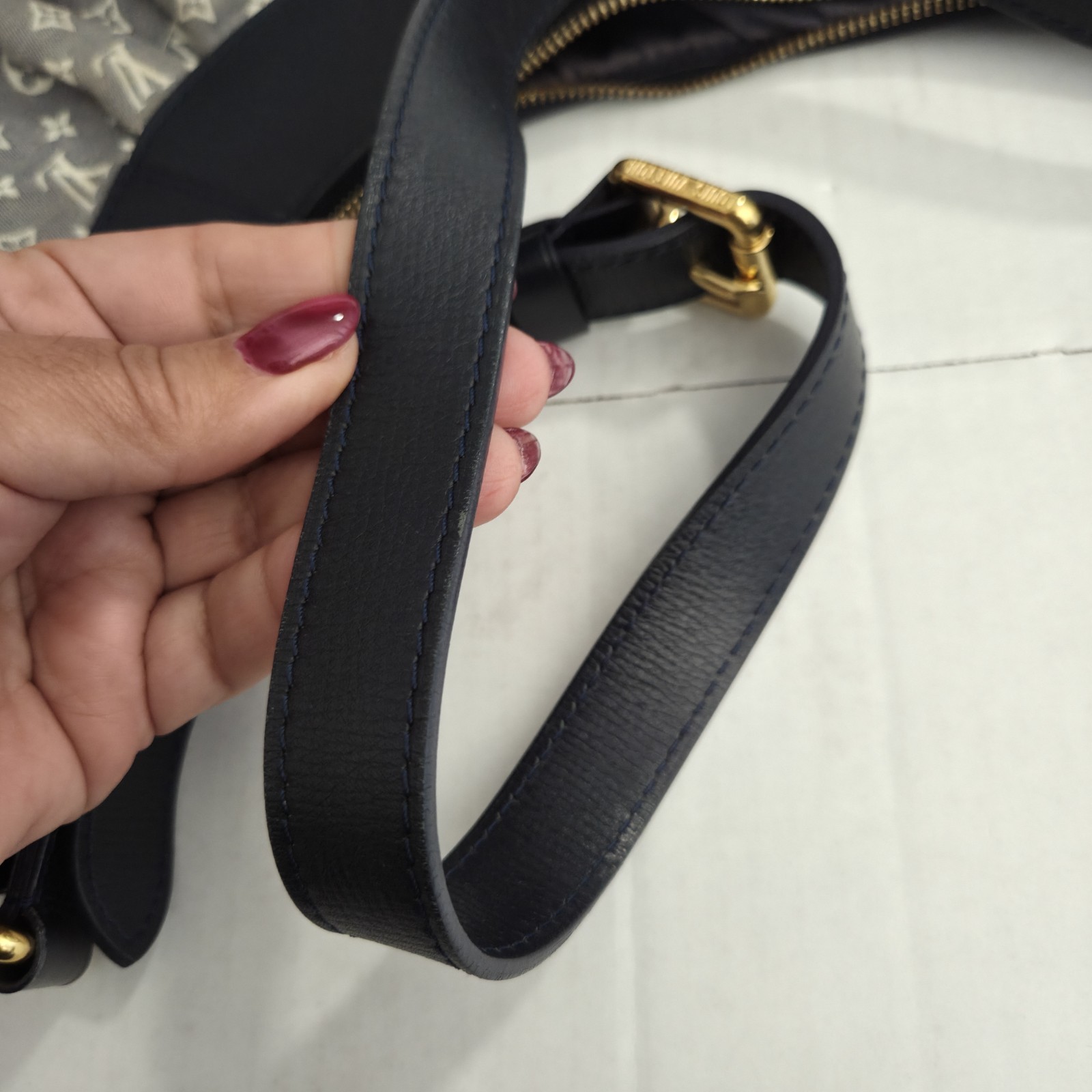 Louis Vuitton Mini Lin Monogram Baggy GM Hobo Shoulder Bag – Gray/Blue