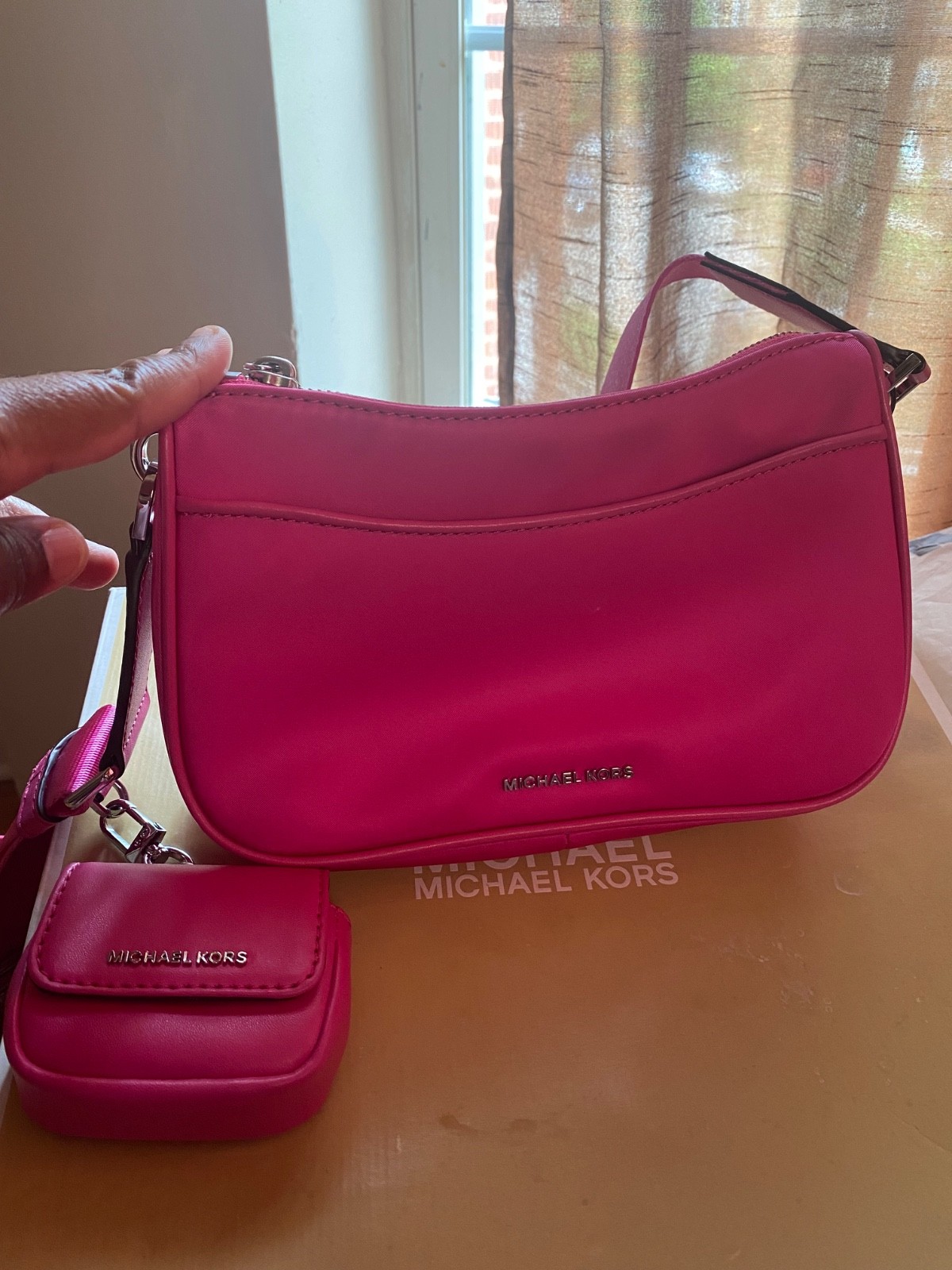 michael kors crossbody bag with pouch cerise