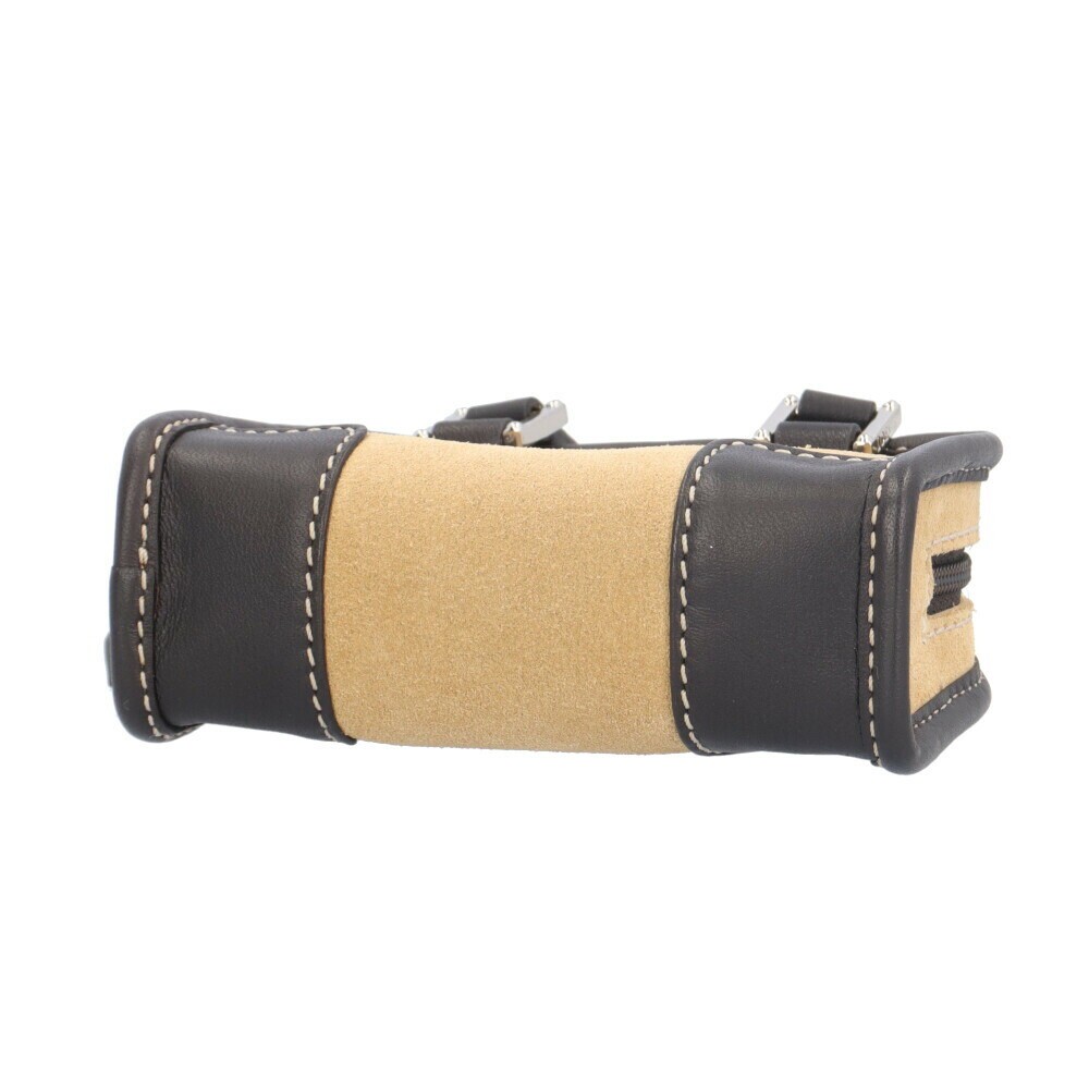 LOEWE Suede Mini Hand Bag Pouch Pochette Amazona Vintage Auth From Japan