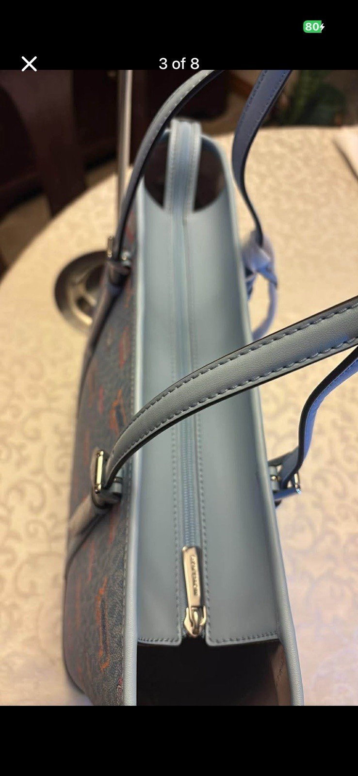 Michael Kors Signature Sky Blue Extra Large Tote Bag New With Tags