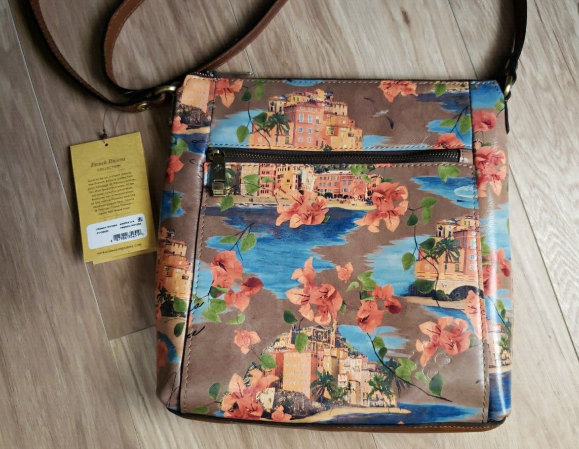 Patricia Nash Amerie Leather Crossbody Bag French Riviera NWT Dust Bag