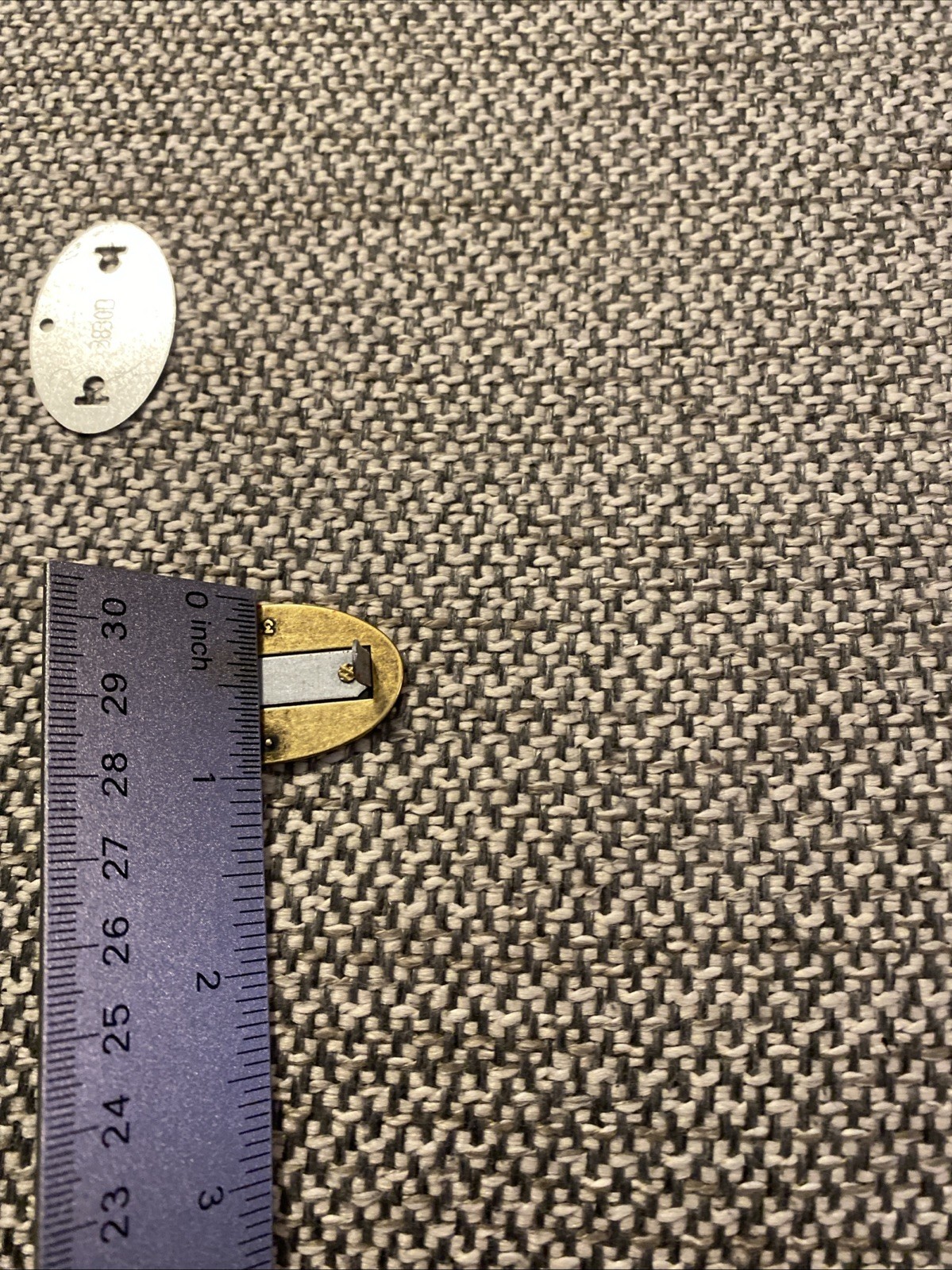 Fossil Script Replacement Brass Logo Button For Bag