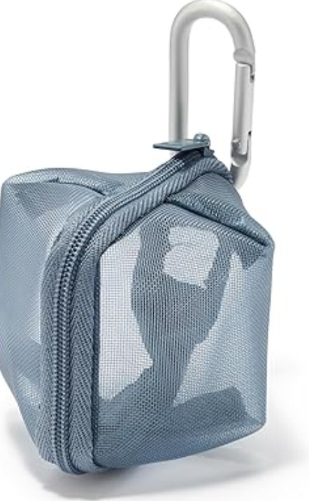 Muji 84475580 Nylon Mesh Compact Pouch Blue small items organizing JP