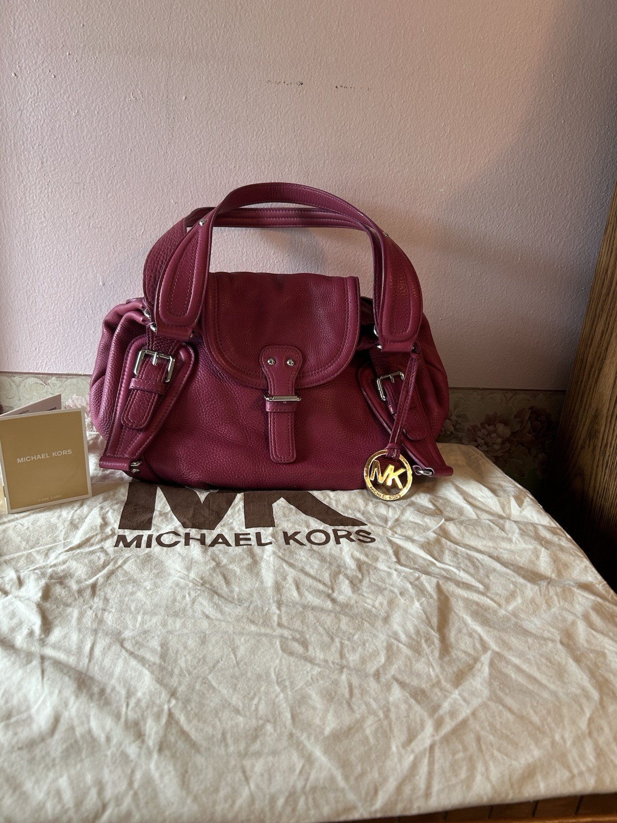 Michael Kors Fuschia Leather Purse