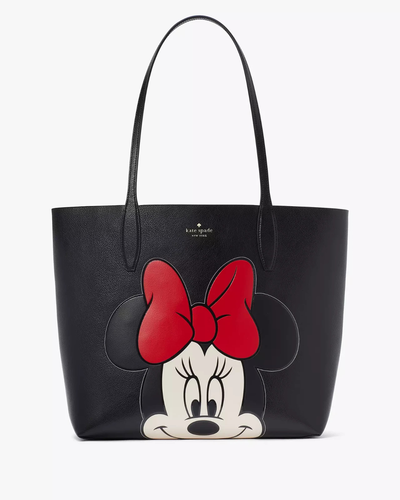 Kate Spade Disney Minnie Mouse Reversible Black White Leather Tote KG592 NWT