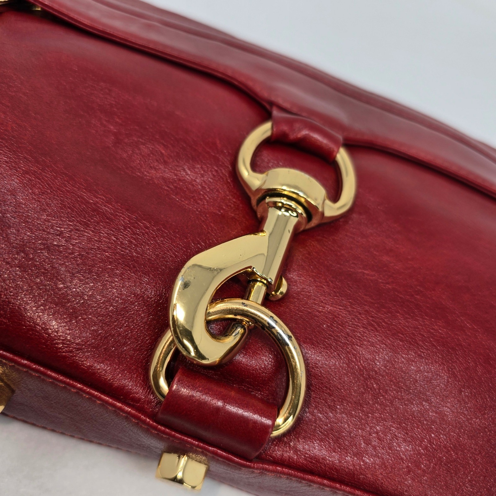 Rebecca Minkoff MAC Crossbody Red Leather Convertible Bag Purse Handbag Chain