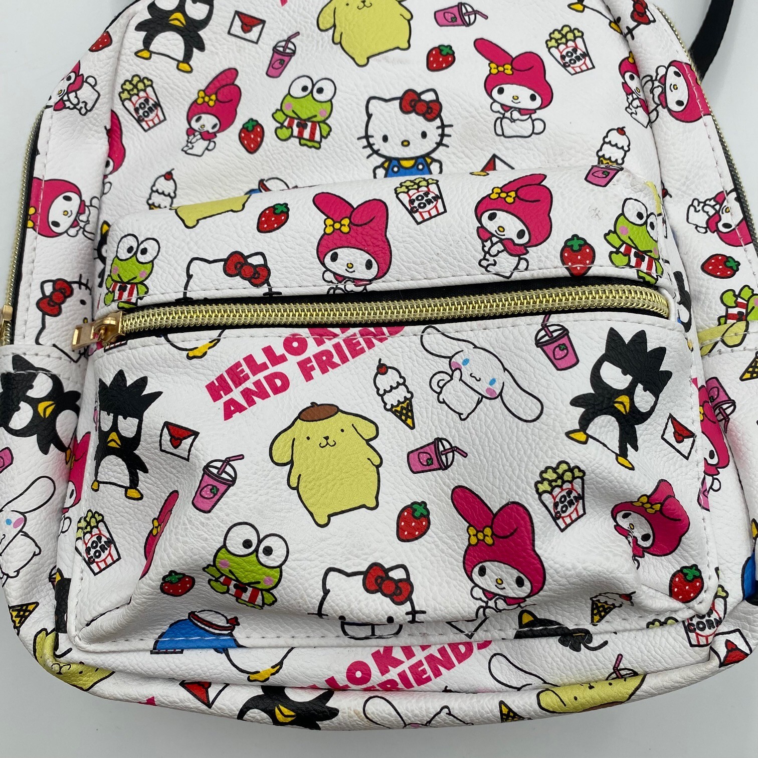 Sanrio Hello Kitty and Friends White Mini Backpack 10″ Purse Bag Fast Forward