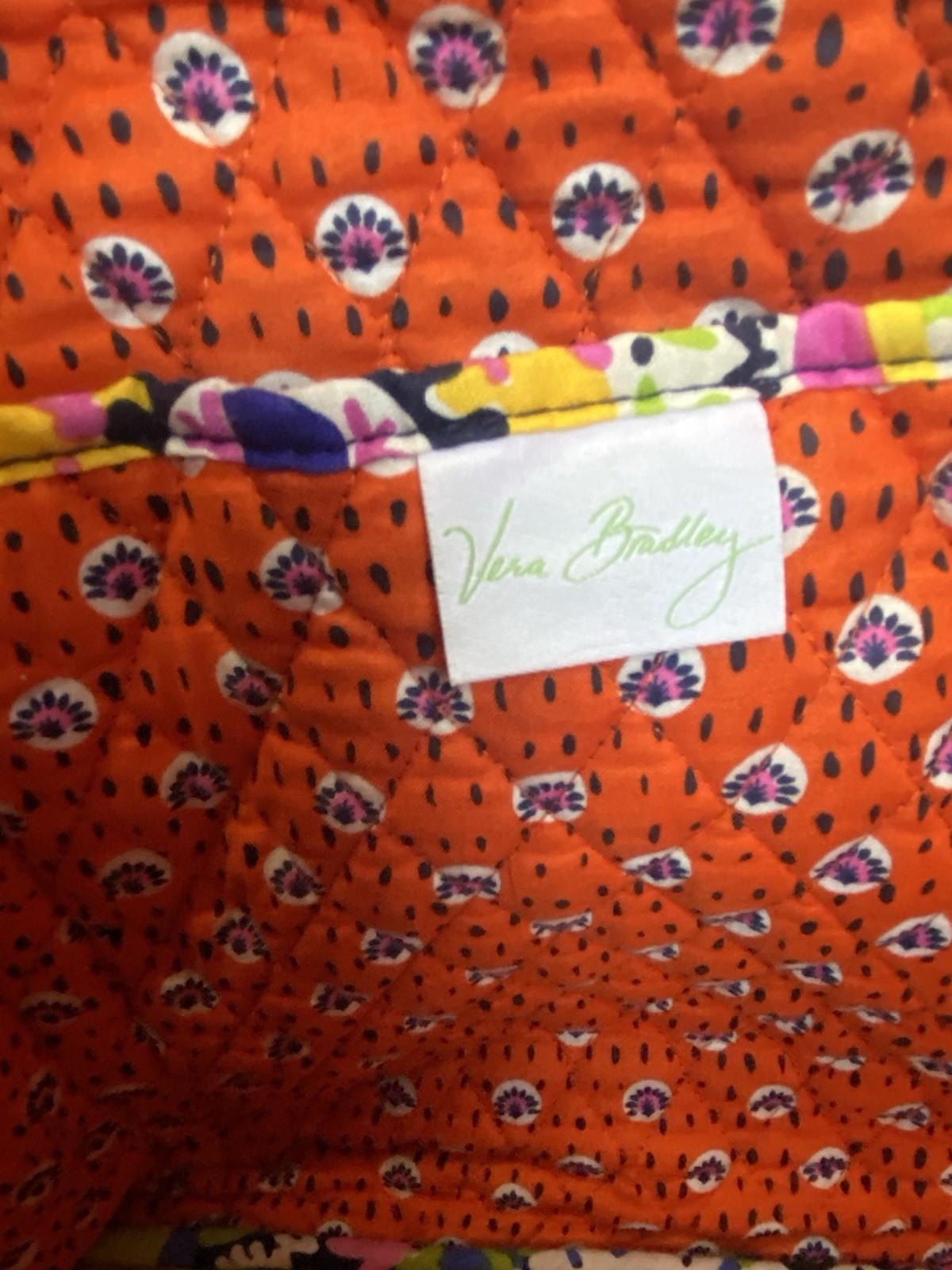 Vera Bradley “Rio” Large Floral Travel Tote Latch Zip Pocket Shoulder Beach Bag