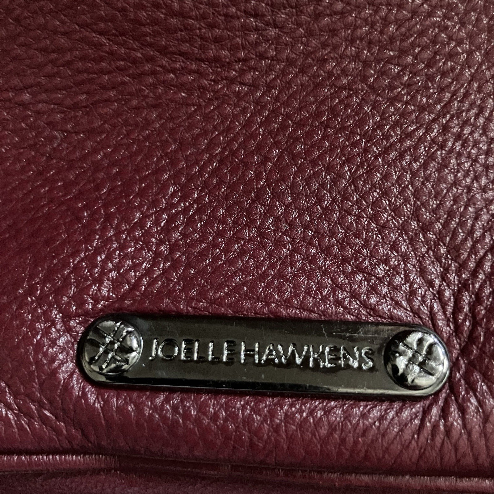 Joelle Hawkens by Treesje Sausalito Small Burgundy Leather Crossbody Bag Purse