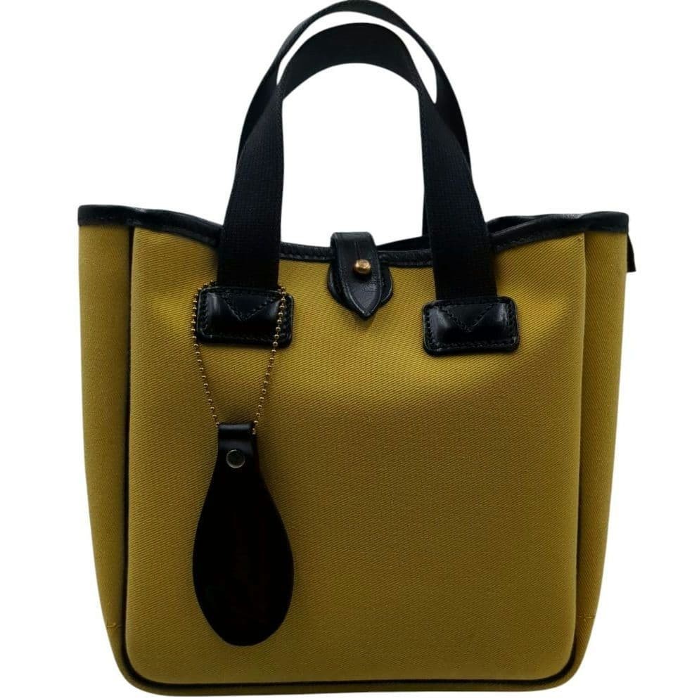 Brady Yellow Canvas Leather Handle Bag 22x20x8cm Top Handle Bag