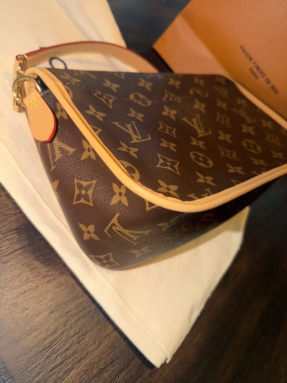 Louis Vuitton Diane Mono Shoulder/Crossbody Bag Brown Gold HW